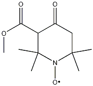 3-(Methoxycarbonyl)-2,2,6,6-tetramethyl-4-oxo-1-piperidinyloxy Struktur