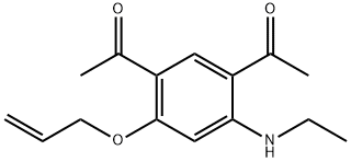 1,1-(4-allyloxy-6-ethylamino-1,3-phenylene)diethanone Struktur