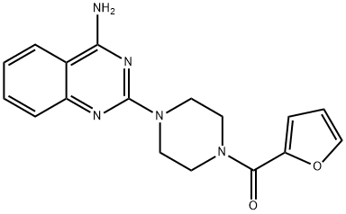 (4-(4-Aminoquinazolin-2-yl)piperazin-1-yl)(furan-2-yl)methanone Struktur