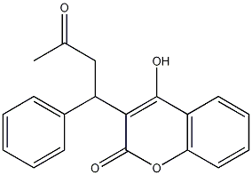 3-(alpha-Acetonylbenzyl)-4-hydroxycoumarin Struktur