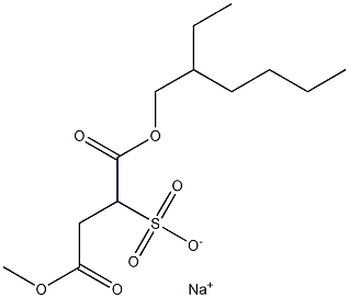 Butanedioic acid, sulfo-, 1-(2-ethylhexyl) 4-methyl ester, sodium salt Struktur