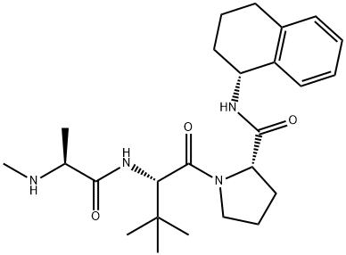 L-Prolinamide, N-methyl-L-alanyl-3-methyl-L-valyl-N-[(1R)-1,2,3,4-tetrahydro-1-naphthalenyl]- (9CI) Struktur