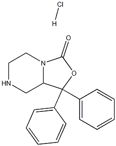 1,1-diphenyltetrahydro-1H-oxazolo[3,4-a]pyrazin-3(5H)-one hydrochloride Struktur