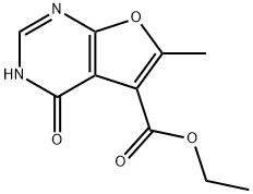 ethyl 6-methyl-4-oxo-1,4-dihydrofuro[2,3-d]pyrimidine-5-carboxylate Struktur