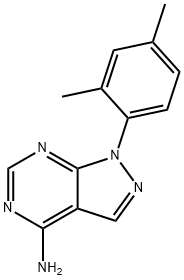 1-(2,4-dimethylphenyl)-1H-pyrazolo[3,4-d]pyrimidin-4-amine Struktur