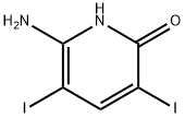 2-Amino-3,5-diiodo-6-hydroxypyridine hydrochloride Struktur