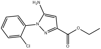 5-Amino-1-(2-chloro-phenyl)-1H-pyrazole-3-carboxylic acid ethyl ester Struktur