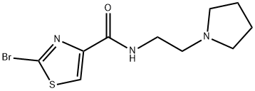 2-BROMO-N-(2-(PYRROLIDIN-1-YL)ETHYL)THIAZOLE-4-CARBOXAMIDE Struktur