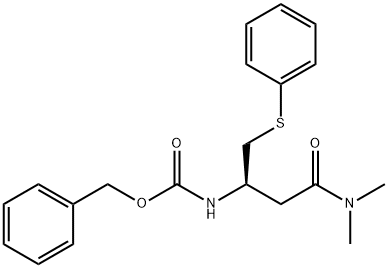 N-[(1R)-3-(DiMethylaMino)-3-oxo-1-[(phenylthio)Methyl]propyl]carbaMic Acid PhenylMethyl Ester Struktur