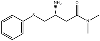 (R)-3-amino-N,N-dimethyl-4-(phenylthio)butanamide Struktur