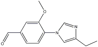 Benzaldehyde, 4-(4-ethyl-1H-imidazol-1-yl)-3-methoxy- Struktur