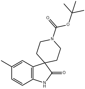 tert-Butyl 5-methyl-2-oxospiro[indoline-3,4'-piperidine]-1'-carboxylate Struktur