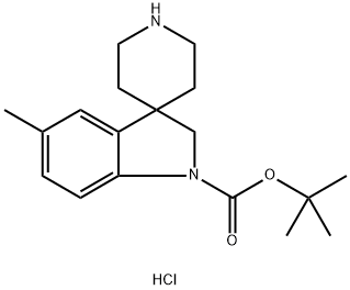 TERT-BUTYL 5-METHYLSPIRO[INDOLINE-3,4'-PIPERIDINE]-1-CARBOXYLATE HYDROCHLORIDE Struktur