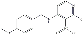 N-(4-methoxybenzyl)-2-chloro-3-nitropyridin-4-amine Struktur