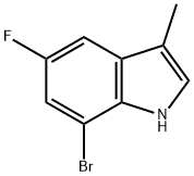 7-Bromo-5-fluoro-3-methyl-1H-indole Struktur