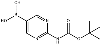 [2-[(tert-Butoxycarbonyl)amino]pyrimidin-5-yl]boronic acid Structure