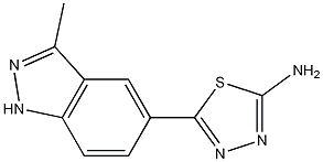 5-(3-METHYL-1H-INDAZOL-5-YL)-1,3,4-THIADIAZOL-2-AMINE Struktur