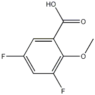 3,5-difluoro-2-methoxybenzoic acid Struktur