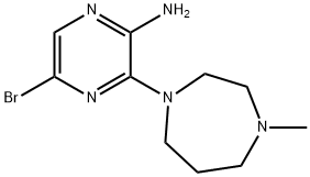 5-Bromo-3-(hexahydro-4-methyl-1H-1,4-diazepin-1-yl)-2-pyrazinamine Struktur