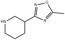 5-Methyl-3-(piperidin-3-yl)-1,2,4-oxadiazole Struktur