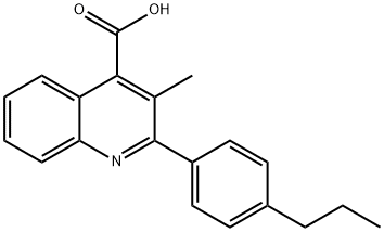 3-METHYL-2-(4-PROPYLPHENYL)QUINOLINE-4-CARBOXYLICACID Struktur