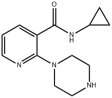 N-Cyclopropyl-2-(1-piperazinyl)nicotinamide hydrochloride Struktur