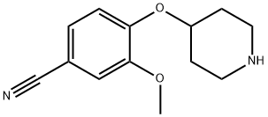 3-METHOXY-4-(4-PIPERIDINYLOXY)BENZONITRILE Struktur