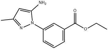 ethyl 3-(5-amino-3-methyl-1H-pyrazol-1-yl)benzoate Struktur