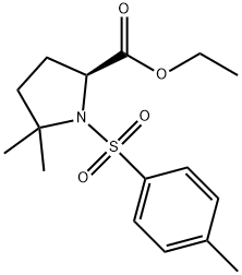 ethyl 5,5-dimethyl-1-tosylpyrrolidine-2-carboxylate Struktur