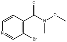 3-Bromo-N-methyl-N-(methyloxy)-4-pyridinecarboxamide Struktur