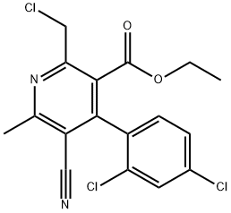 ethyl 2-(chloromethyl)-4-(2,4-dichlorophenyl)-5-cyano-6-methylpyridine-3-carboxylate