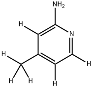 2-Amino-4-methylpyridine-d6 Struktur