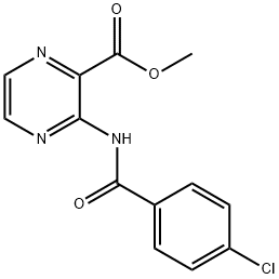 3-[(4-Chlorobenzoyl)amino]pyrazine-2-carboxylic acid methyl ester Struktur