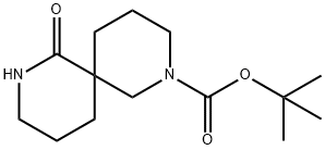 2,8-Diazaspiro[5.5]undecane-2-carboxylic acid, 7-oxo-, 1,1-dimethylethyl ester Struktur