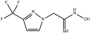 (E)-N'-Hydroxy-2-(3-(trifluoromethyl)-1H-pyrazol-1-yl)acetimidamide Struktur