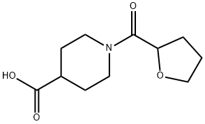 1-(tetrahydrofuran-2-ylcarbonyl)piperidine-4-carboxylic acid Struktur