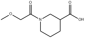 1-(methoxyacetyl)piperidine-3-carboxylic acid Struktur