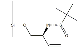 (S)-N-((S)-1-(tert-butyldimethylsilyloxy)but-3-en-2-yl)-2-methylpropane-2-sulfinamide Struktur