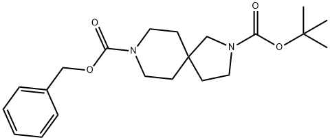 2,8-Diazaspiro[4.5]decane-2,8-dicarboxylic acid, 2-(1,1-dimethylethyl) 8-(phenylmethyl) ester Struktur