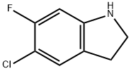 5-chloro-6-fluoroindoline Struktur