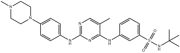 N-(1,1-Dimethylethyl)-3-[[5-methyl-2-[[4-(4-methyl-1-piperazinyl)phenyl]amino]-4-pyrimidinyl]amino]benzenesulfonamide