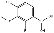 4-Chloro-2-fluoro-3-methoxyphenylboronic acid Struktur