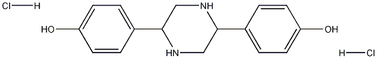 2,5-Bis(4-hydroxyphenyl)piperazine Dihydrochloride Struktur