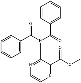 3-(Dibenzoylamino)-2-pyrazinecarboxylic acid methyl ester Struktur