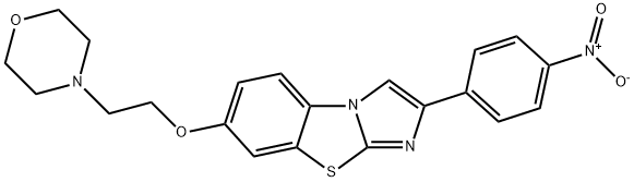 7-[2-(4-Morpholinyl)ethoxy]-2-(4-nitrophenyl)imidazo[2,1-b]benzothiazole Struktur