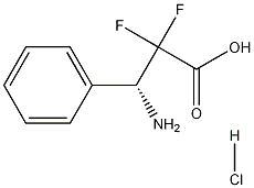 (R)-3-Amino-2,2-difluoro-3-phenylpropionic acid HCl Struktur