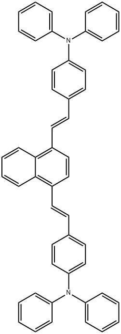 4,4'-[1,4-Naphthalenediyldi-(1E)-2,1-ethenediyl]bis[N,N-diphenylbenzenamine] Struktur