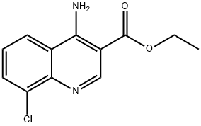 4-Amino-8-chloroquinoline-3-carboxylic acid ethyl ester Struktur