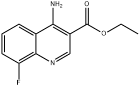 4-Amino-8-fluoroquinoline-3-carboxylic acid ethyl ester Struktur