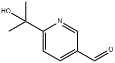 6-(1-hydroxy-1-methyl-ethyl)-pyridine-3-carbaldehyde Struktur